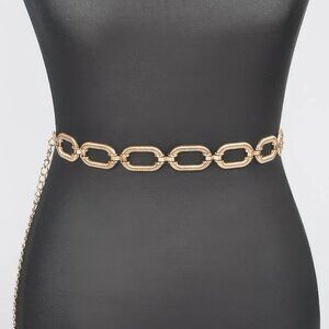 Oval Metal Plus Size Chain Belt